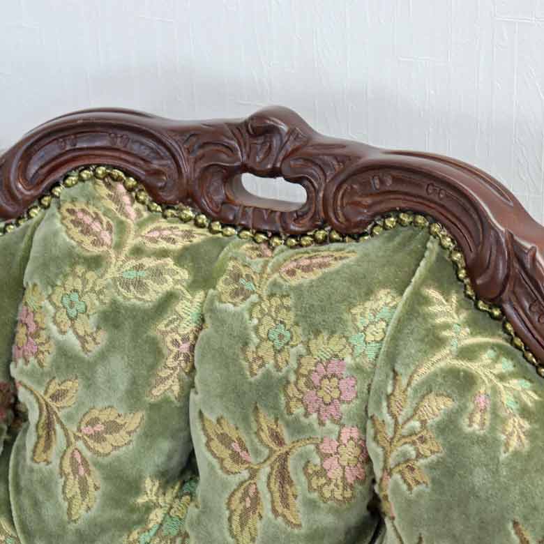 イタリア 1人掛け ソファ 金華山 グリーン 1Pソファ MR/1P