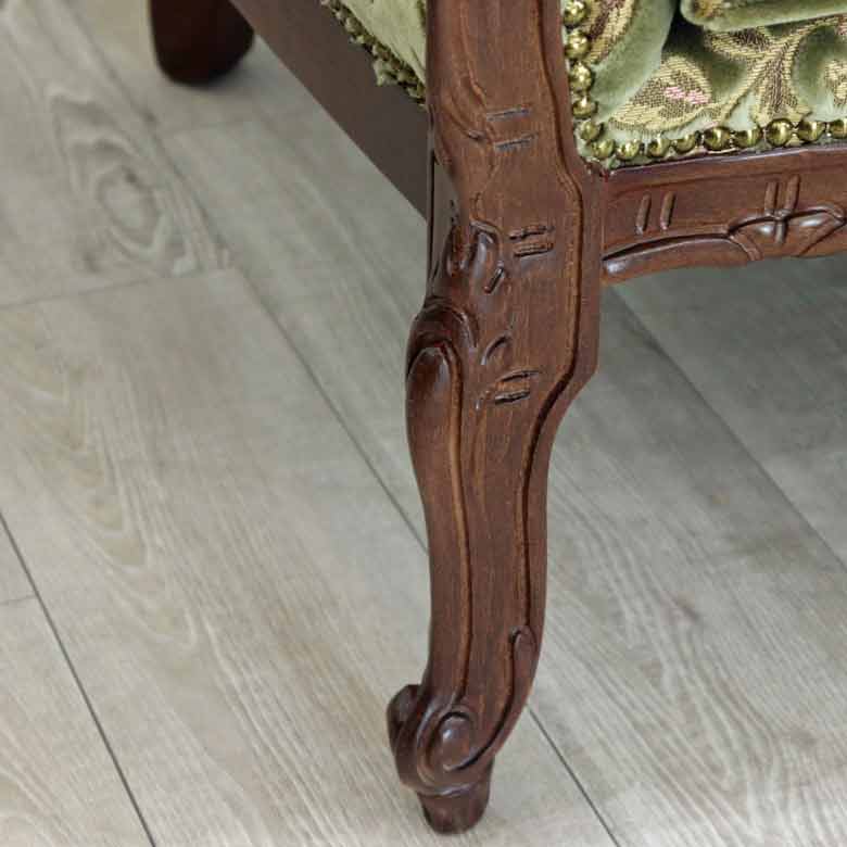 イタリア 1人掛け ソファ 金華山 グリーン 1Pソファ MR/1P