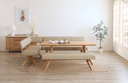 シギヤマ家具 ダイニングベンチ レブル 130cm 合皮 アイボリー ダークブラウン REBEL オーク