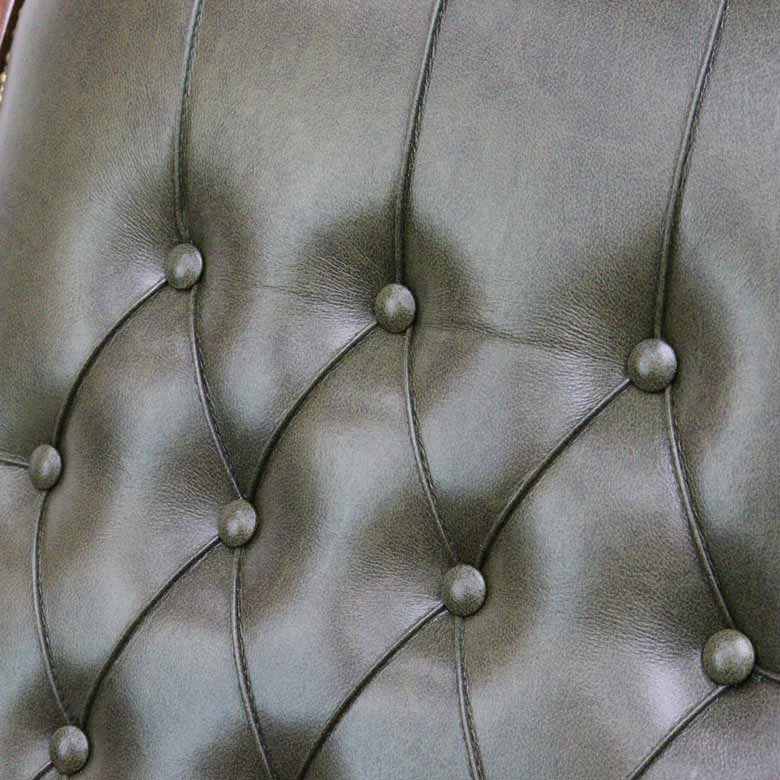 イタリア ロッキングチェア グリーン 本革 1人掛け 完成品 – 輸入家具