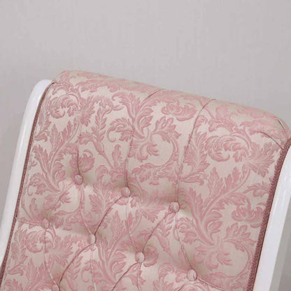 イタリア ロッキングチェア ピンク・アラベスク ホワイト 1人掛け 完成品