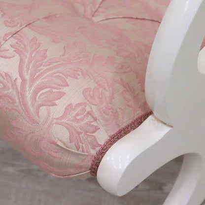 イタリア ロッキングチェア ピンク・アラベスク ホワイト 1人掛け 完成品