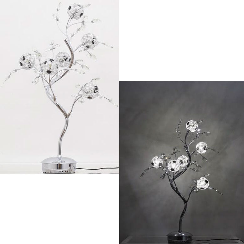 テーブルランプ サークルシルバー 6灯 フロアスタンド