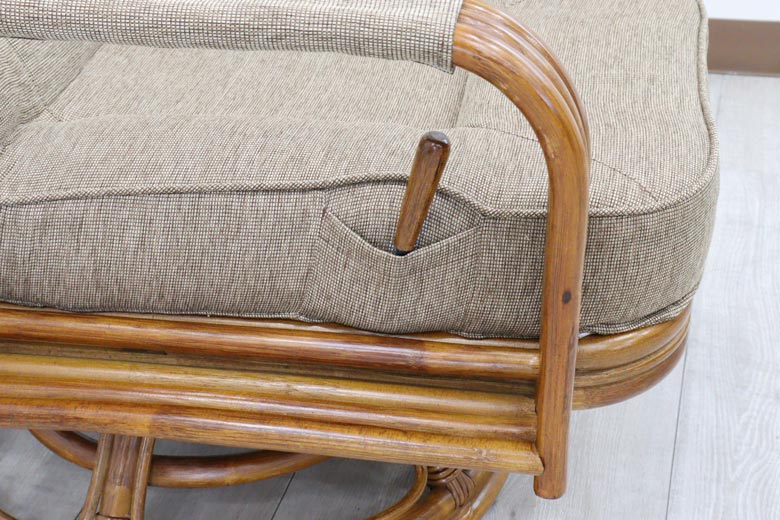 ラタンリクライニングチェア一人がけ 軽量 ソファー テーブルセット