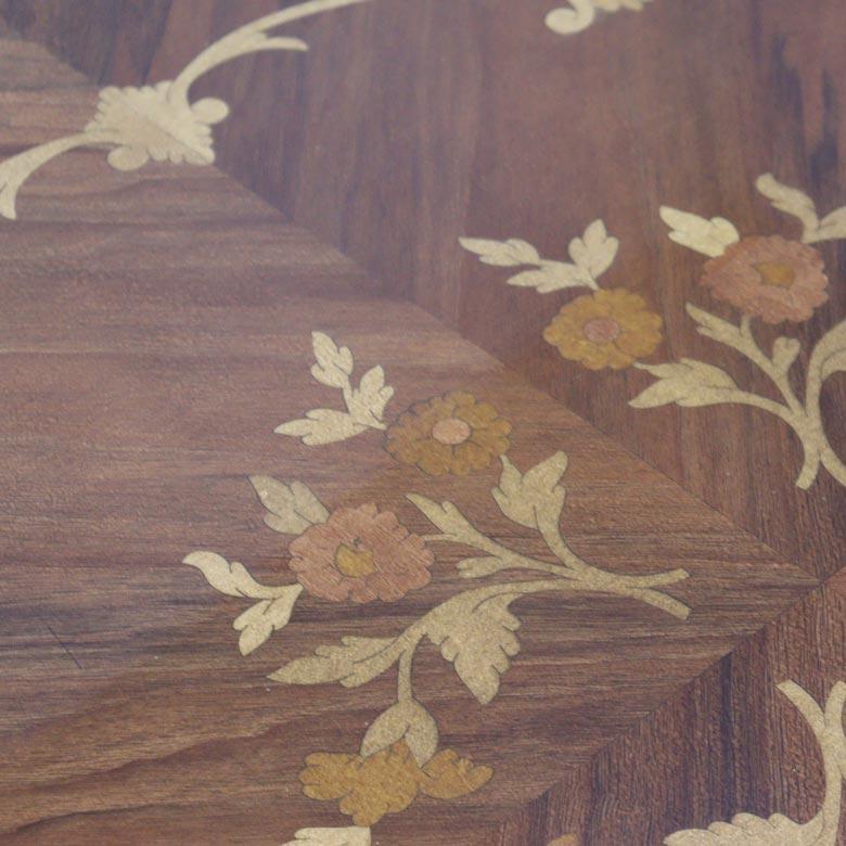 イタリア ダイニングテーブル 80cm幅 2人用 象嵌 TS80