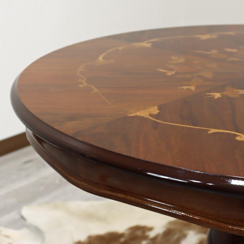 イタリア ダイニングテーブル 80cm幅 2人用 象嵌 TS80