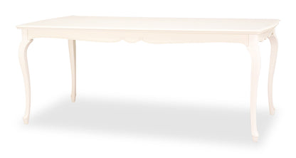 ダイニングテーブルセット アーム付チェア 6人掛け 7点セット W180cm 東海家具 フルール WH チェアD マホガニー ホワイト 264516