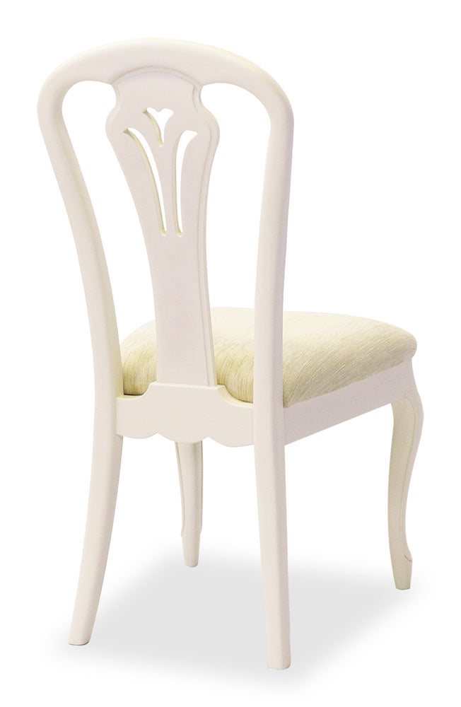 ダイニングチェア 2脚セット アンティーク ホワイト 白家具 姫 プリンセス おしゃれ かわいい フルール 454597