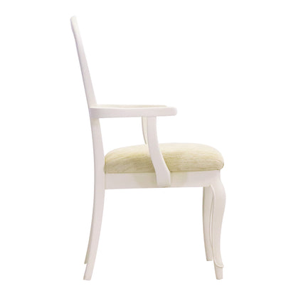 ダイニングテーブルセット アーム付チェア 6人掛け 7点セット W180cm 東海家具 フルール wh チェアB マホガニー ホワイト 264448