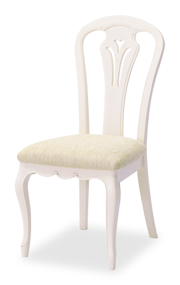 ダイニングチェア アンティークホワイト 白家具 姫 プリンセス おしゃれ かわいい フルール 454542