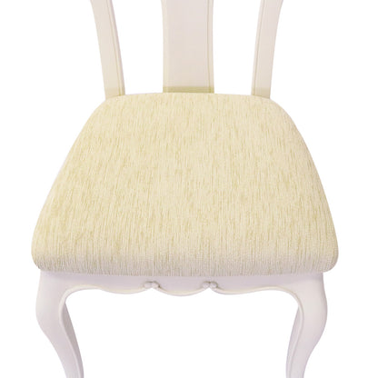 ダイニングチェア 2脚セット アンティーク ホワイト 白家具 姫 プリンセス おしゃれ かわいい フルール 454597