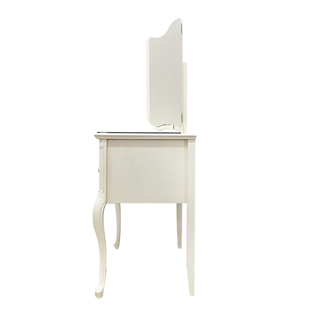 ドレッサー スツール付 東海家具 アンティークホワイト 白家具 姫 プリンセス おしゃれ かわいい フルール 783260