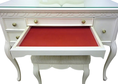 ドレッサー スツール付 東海家具 アンティークホワイト 白家具 姫 プリンセス おしゃれ かわいい フルール 783260