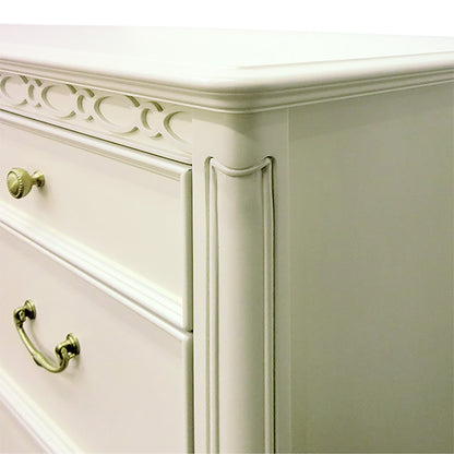 ローチェスト 85cm幅 東海家具 アンティークホワイト フルール 白家具 姫 プリンセス おしゃれ かわいい 783253