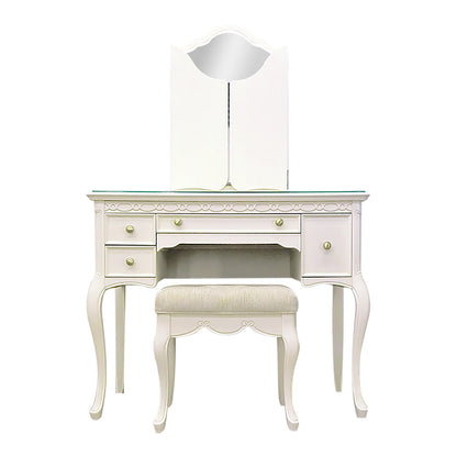 ドレッサー スツール付 東海家具 アンティークホワイト 白家具 姫 プリンセス おしゃれ かわいい フルール 783260