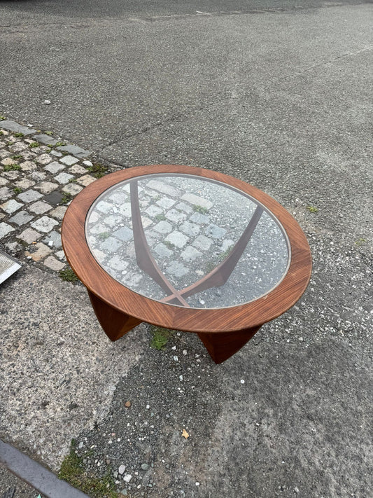 ローテーブル G-PLAN Astro ヴィンテージ イギリス ガラステーブル サーキュラーテーブル