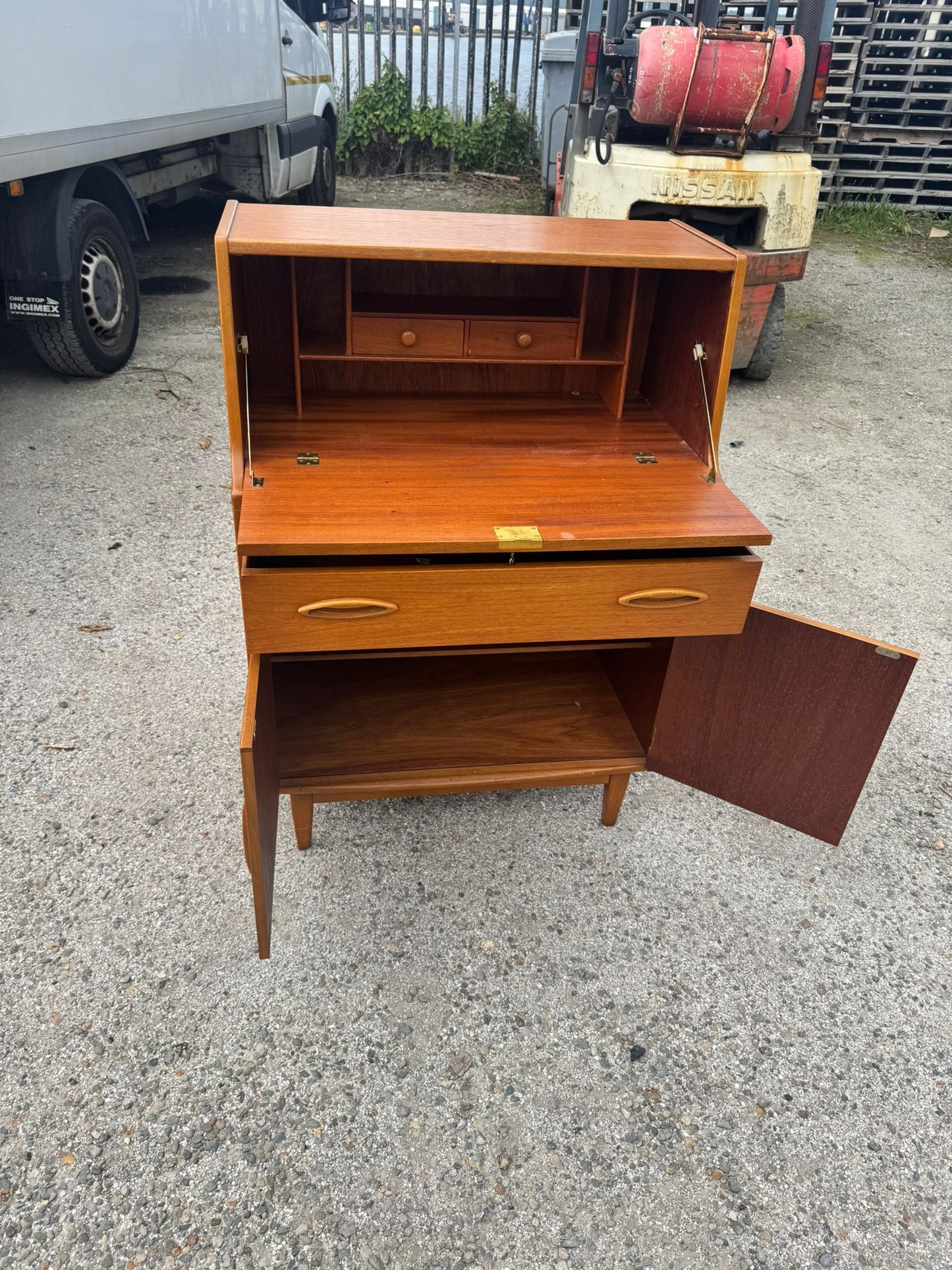 デスク Jentique ヴィンテージ イギリス ビューロー ジェンティーク