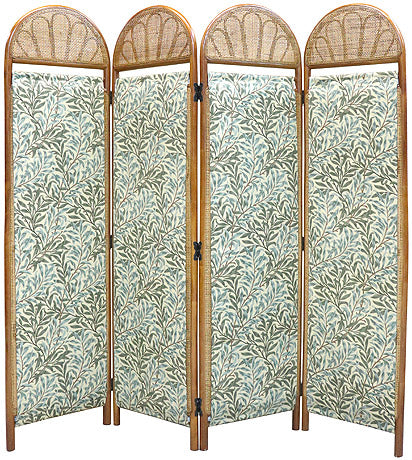 軽量ラタン 3連スクリーン グリーン 衝立 手作り 軽い カバー付き