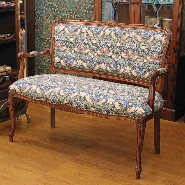 イタリア 二人がけ ソファ 木製 いちご泥棒  サロンソファ