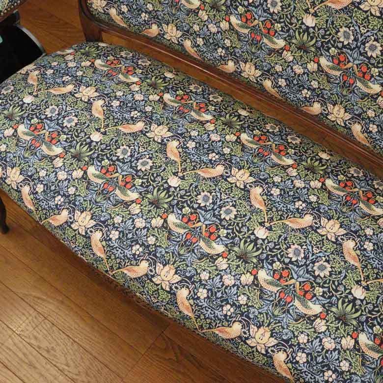 イタリア 二人がけ ソファ 木製 いちご泥棒  サロンソファ