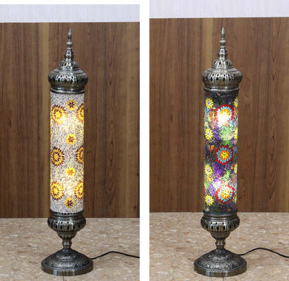 フロアスタンド シリンダー モザイクランプ トルコランプ ランプ スタンドライト
