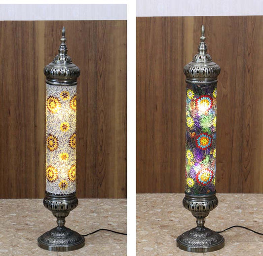 フロアスタンド シリンダー モザイクランプ トルコランプ ランプ スタンドライト