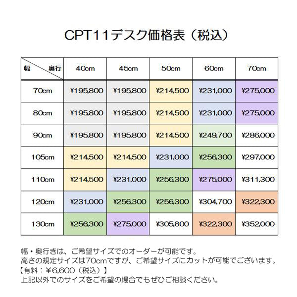 カントリーハウス デスク サイズオーダー セミオーダー オーク材 天然木使用 国産家具 英国調 ブリティッシュ CPT11