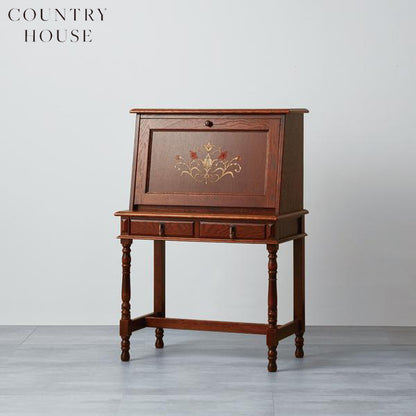 カントリーハウス ライティングデスク ドレッサー 象嵌 オーク材 天然木使用 国産家具 英国調 ブリティッシュ CPT51
