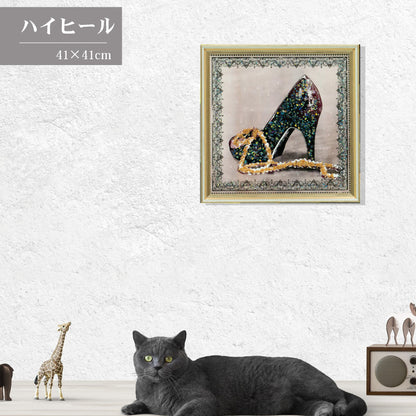 アートフレーム ハイヒール 41㎝ クリスタルピクチャー ウォールデコ