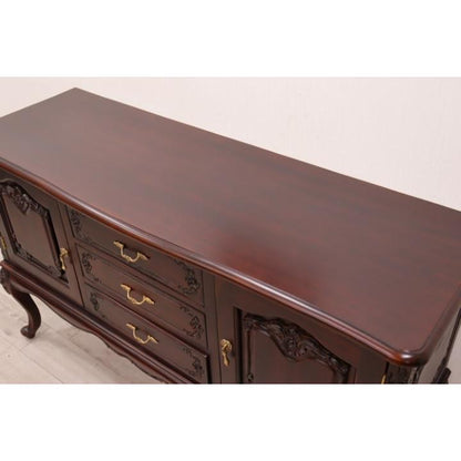 ガレージセール ローキャビネット マホガニー材 猫脚 サイドボード