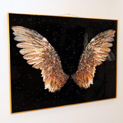 アートフレーム ピース 幸運の翼 140cm クリスタルピクチャー ウォールデコ