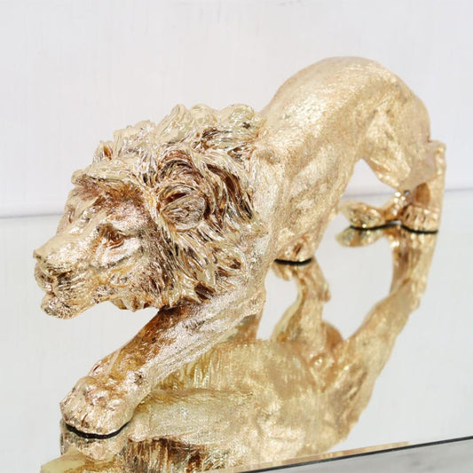 ライオン オブジェ 置物 ゴールド 風水 金運 縁起物