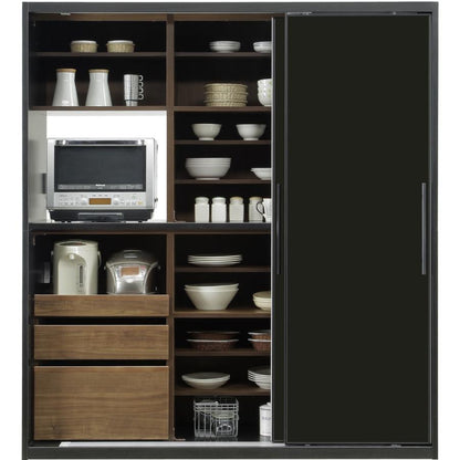 シギヤマ家具 キッチンボード 180cm NERO ネロ ダイニングボード 食器棚
