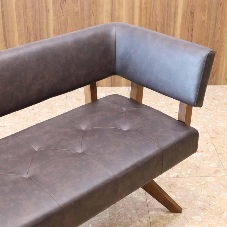 シギヤマ家具 カウチチェアL レブル 160cm ソファ ベンチ 合皮