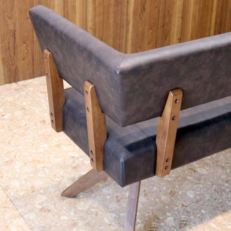 シギヤマ家具 カウチチェアL レブル 160cm ソファ ベンチ 合皮