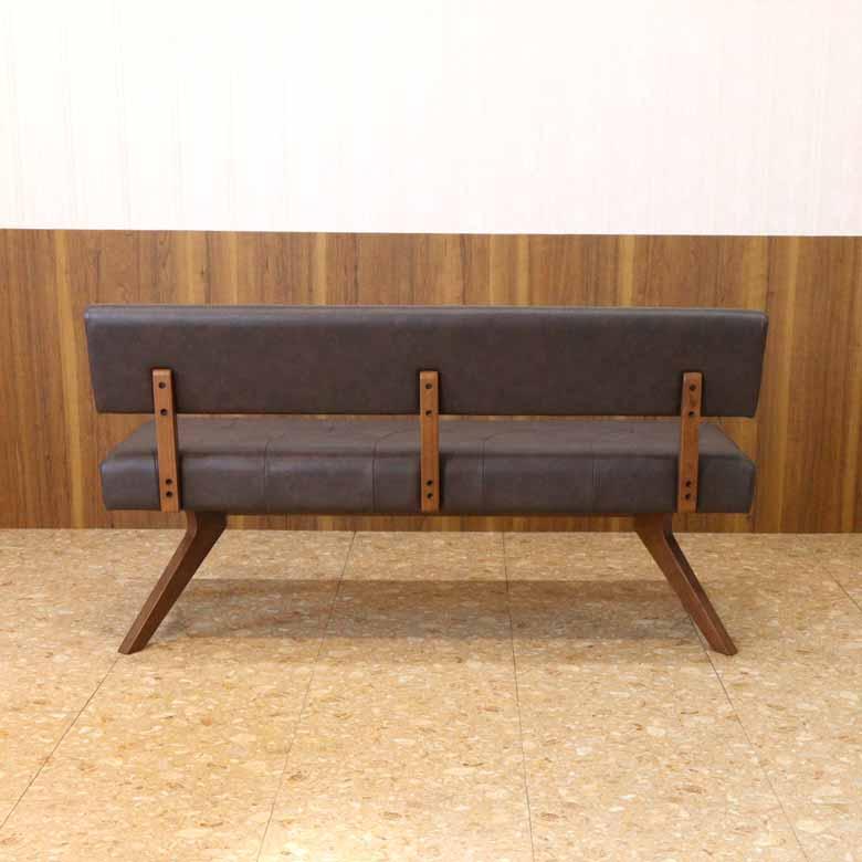 シギヤマ家具 チェア レブル 180cm ソファ ベンチ 合皮 アイボリー ダークブラウン REBEL