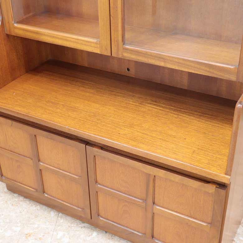 ユニットキャビネット ネイサン ガラス戸 イギリス 木製 レトロ ミッドセンチュリー ウォールユニット