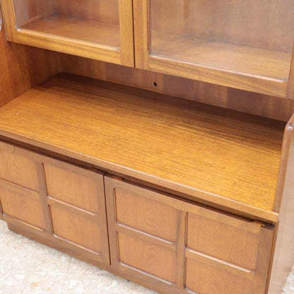 ユニットキャビネット ネイサン ガラス戸 イギリス 木製 レトロ ミッドセンチュリー ウォールユニット