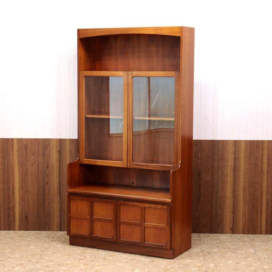 ユニットキャビネット ネイサン ガラス戸 イギリス 木製 レトロ ミッドセンチュリー ウォールユニット