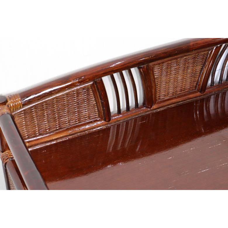 軽量ラタン ワイドキャビネット チェスト 手作り 軽い ブラウン