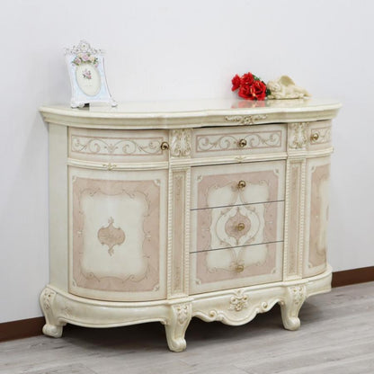 サルタレッリ ヴェルサイユ 3ドア サイドボード アイボリー ローキャビネット 引出タイプ