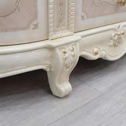 サルタレッリ ヴェルサイユ 3ドア キャビネット アイボリー 引出 カップボード