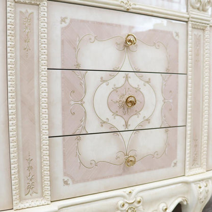 サルタレッリ ヴェルサイユ 3ドア キャビネット アイボリー 引出 カップボード