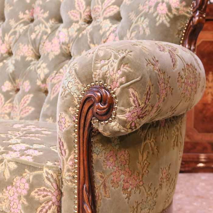 イタリア 3人掛け ソファ 金華山 グリーン 3Pソファ MR/3P