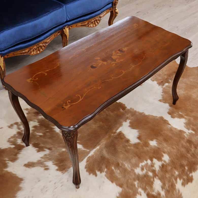 イタリア リビングテーブル 100cm 象嵌 ローテーブル CTS100