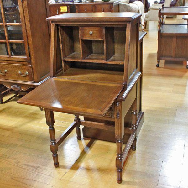 ライティング オーク ビューロ 机 完成品 木製 レトロ