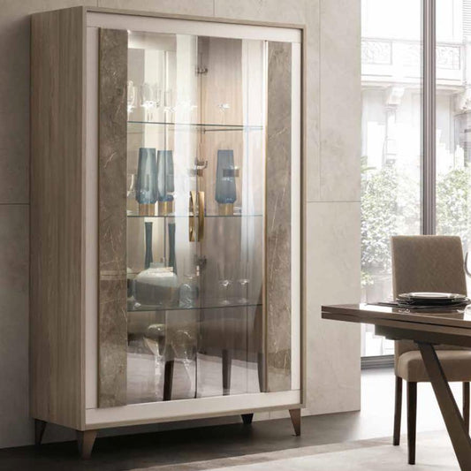 2ドアキュリオケース Arredoclassic アレドクラシック ADORA AMBRA アンブラ コレクションケース ガラスケース キャビネット イタリア製