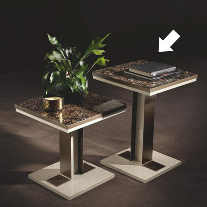 ランプテーブル W50cm H66cm 正方形 ハイタイプ Arredoclassic アレドクラシック ADORA POESIA ポエジア 高級家具 イタリア製