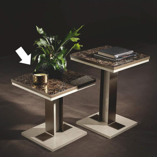 ランプテーブル W50cm  H51cm正方形 ロータイプ Arredoclassic アレドクラシック ADORA POESIA ポエジア 高級家具 イタリア製