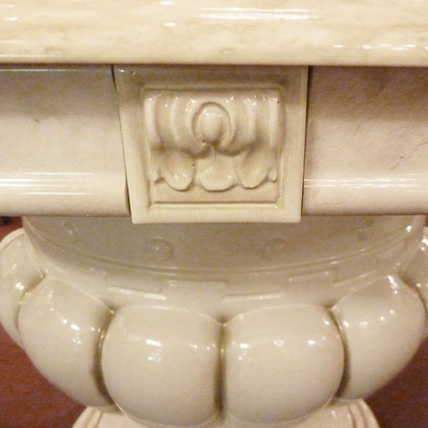 レオナルド サイドテーブル アイボリー イタリア キャメル ローテーブル